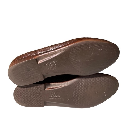 SAS Simplify Womens Brown Moc Croc Patent Leather Comfort Loafers Shoes Size 10N - Picture 5 of 6